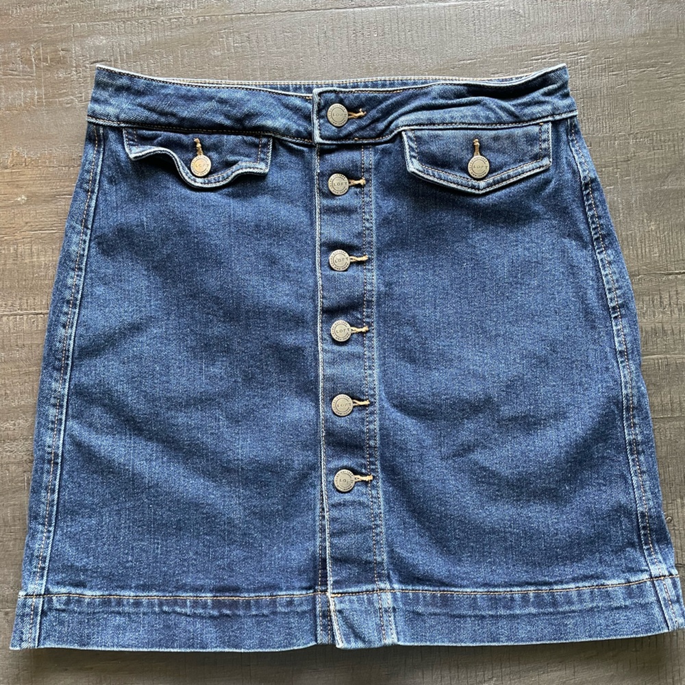 LOFT Women's Denim A-line skirt